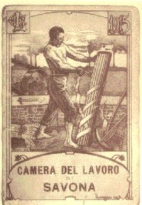 tessera della Camera del Lavoro di Savona (1915)