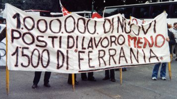 manifestazione dei lavoratori della Ferrania a Genova - foto di Francesco Deriu