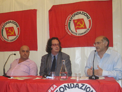 Franco Zunino parla dell'ampliamento alla Festa provinciale di Liberazione